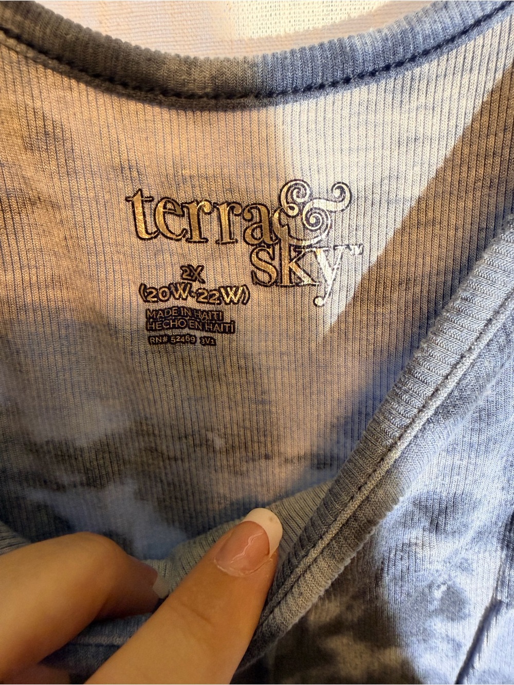 Terra & Sky Blue Tie-Dye Scoop Tank - Picture 2 of 7